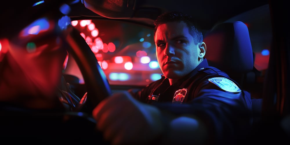 Officer driving to call